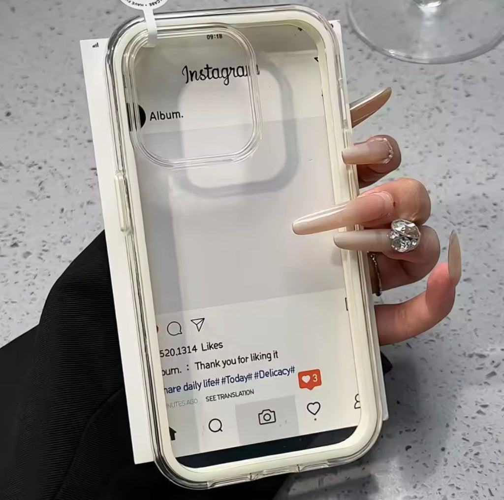 Coque Transparente avec cadre Argent